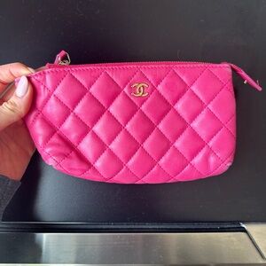 CHANEL Hot Pink Makeup Pouch